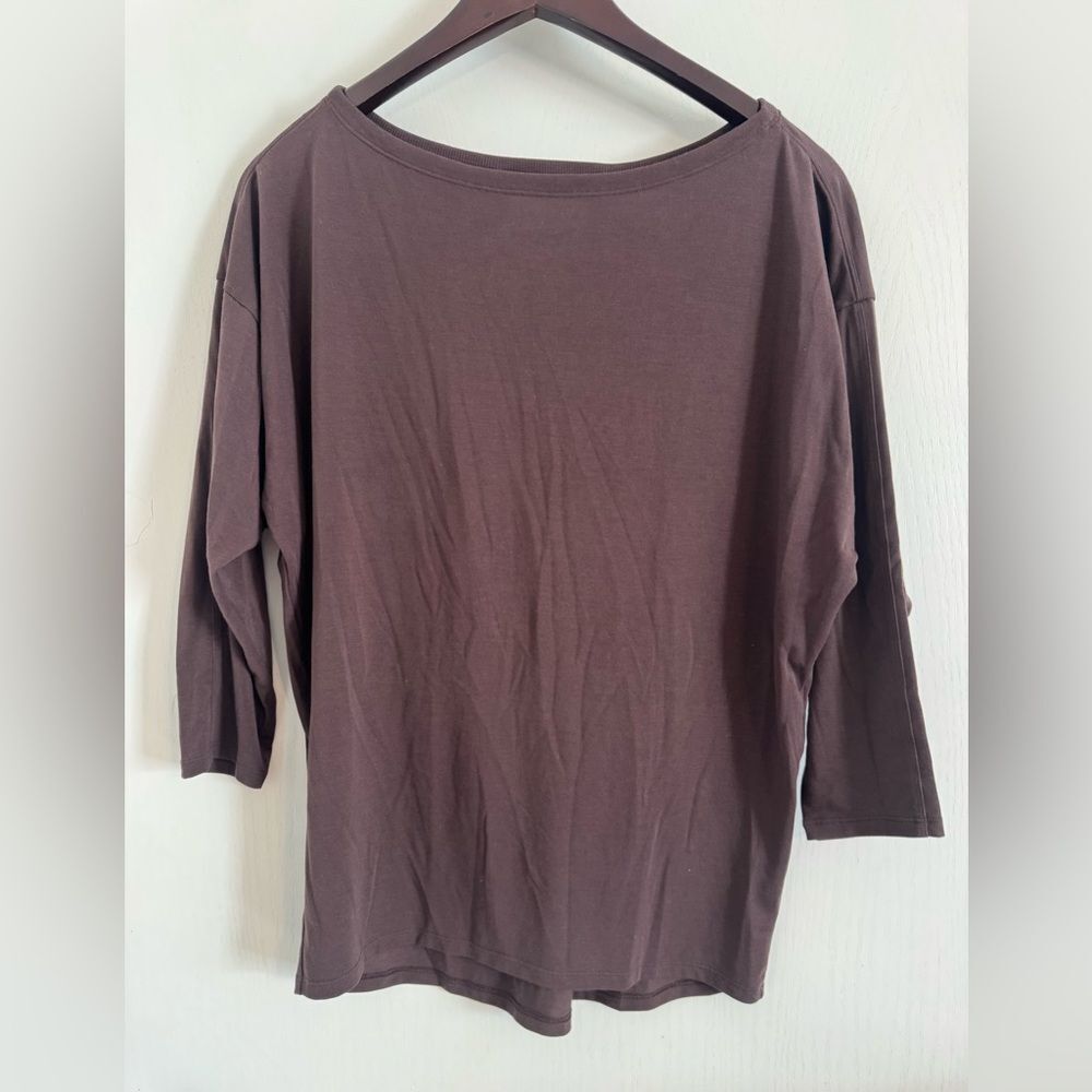 Athleta Brown 3/4 Sleeve Casual Top – Women’s Size XS